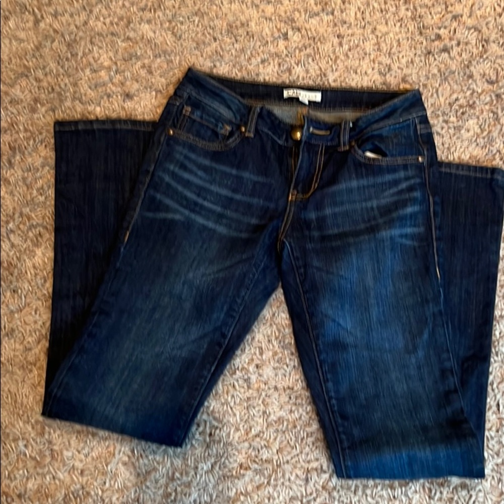 Gently used Cabi dark wash bootcut jeans size 2